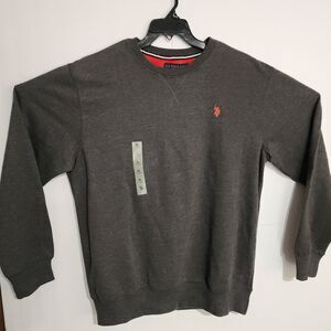 US Polo ASSN Sweater Pullover Logo DrkGry  Mens‎ XL. NWT
